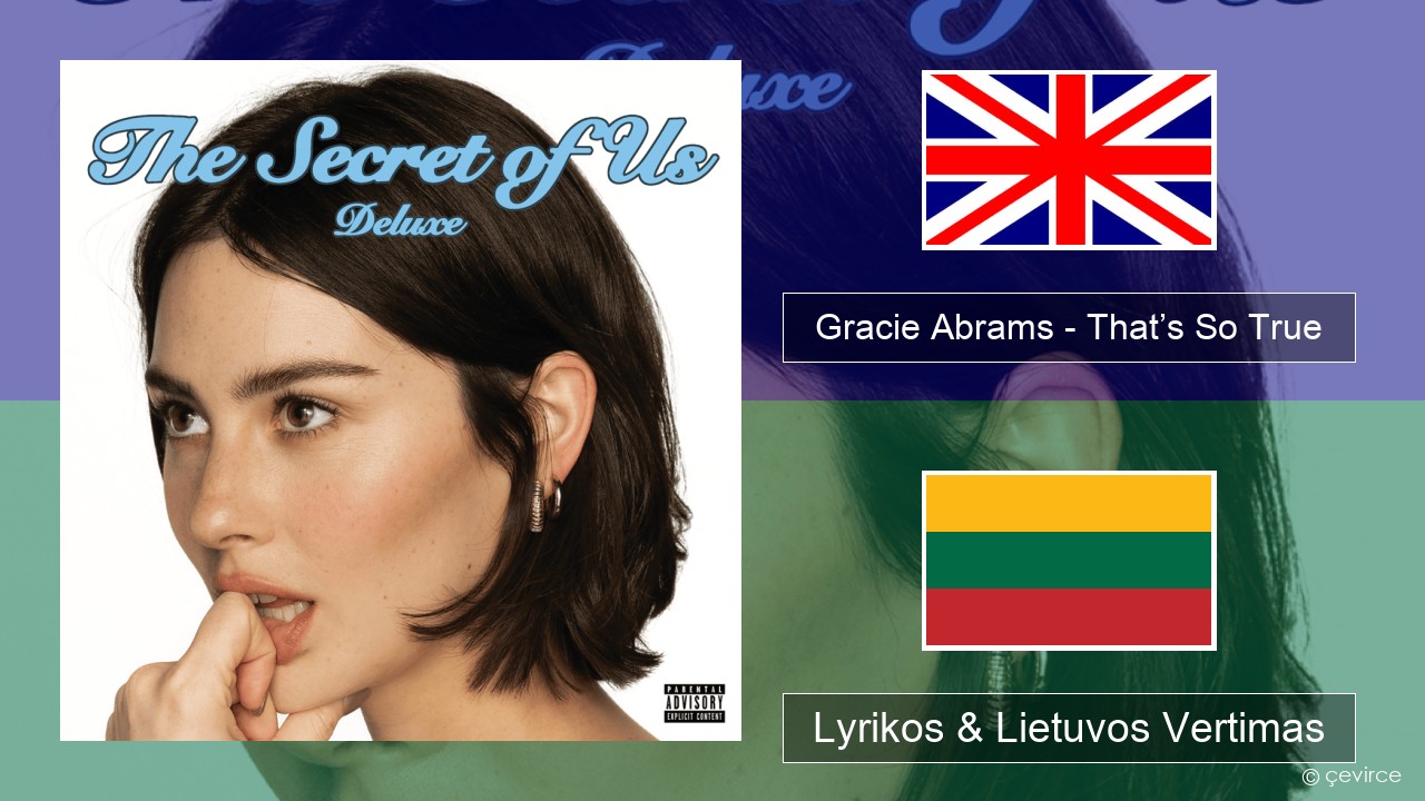 Gracie Abrams – That’s So True Anglų Lyrikos & Lietuvos Vertimas