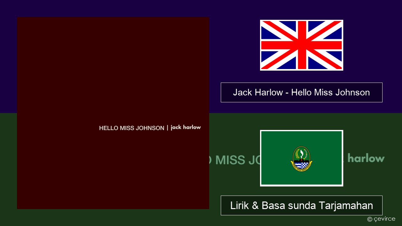 Jack Harlow – Hello Miss Johnson Basa inggris Lirik & Basa sunda Tarjamahan