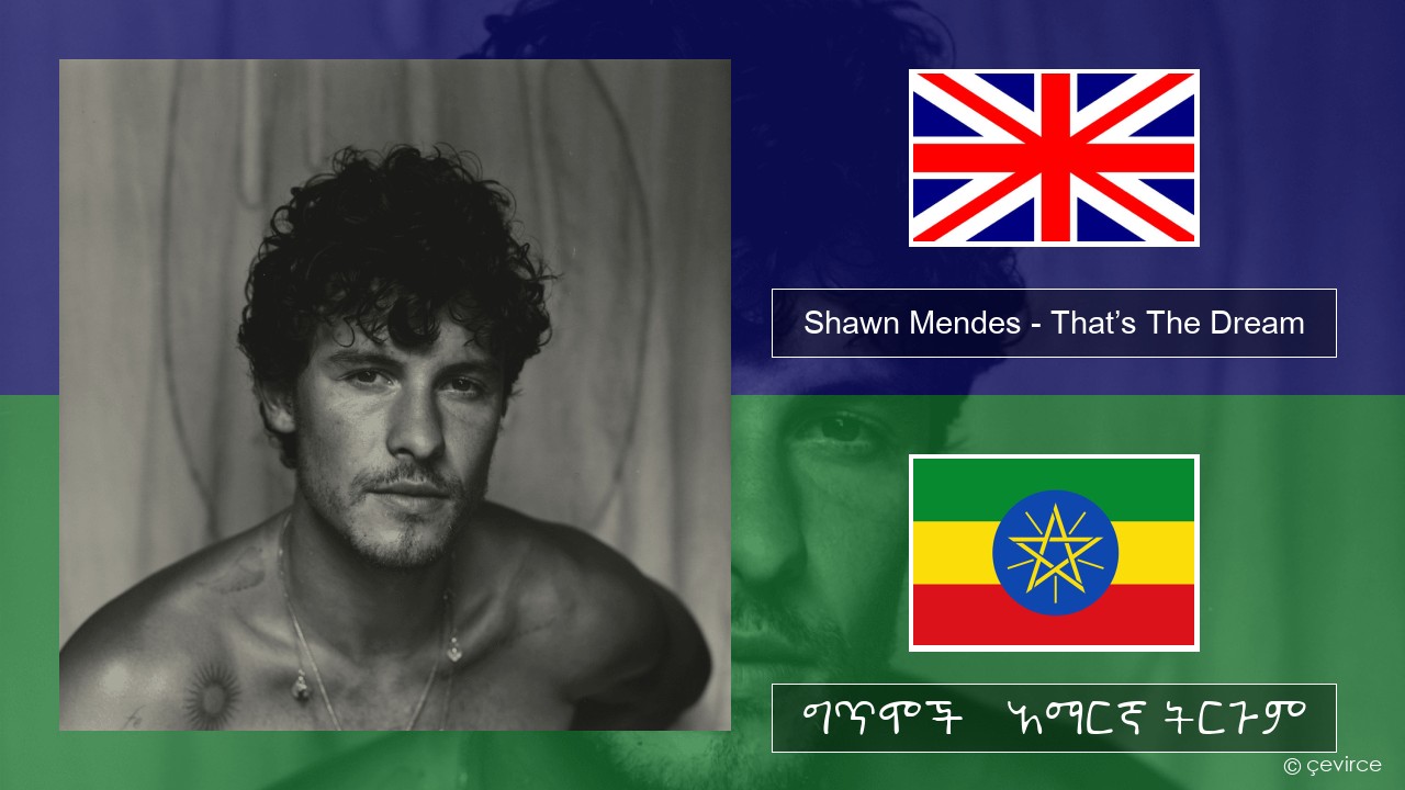 Shawn Mendes – That’s The Dream አማርኛ ግጥሞች & አማርኛ ትርጉም