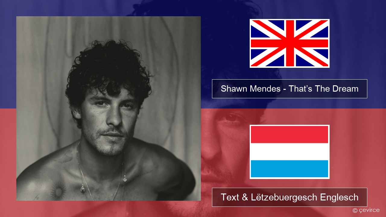 Shawn Mendes – That’s The Dream Englisch Text & Lëtzebuergesch Englesch