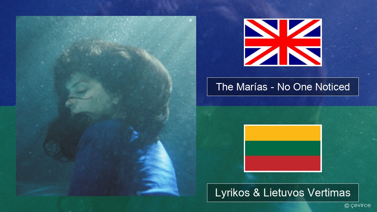 The Marías – No One Noticed (Extended English) Anglų Lyrikos & Lietuvos Vertimas