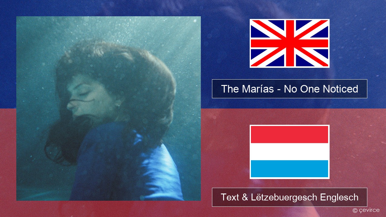 The Marías – No One Noticed (Extended English) Englisch Text & Lëtzebuergesch Englesch