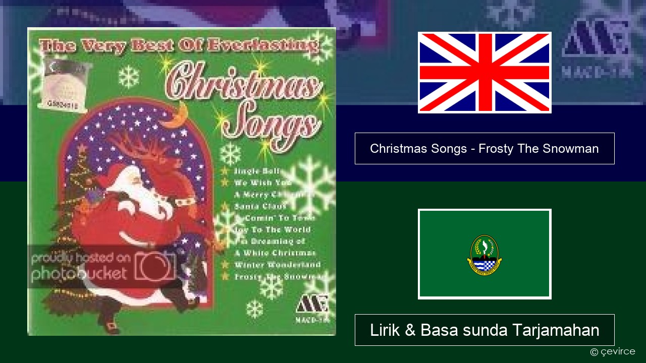 Christmas Songs – Frosty The Snowman Basa inggris Lirik & Basa sunda Tarjamahan