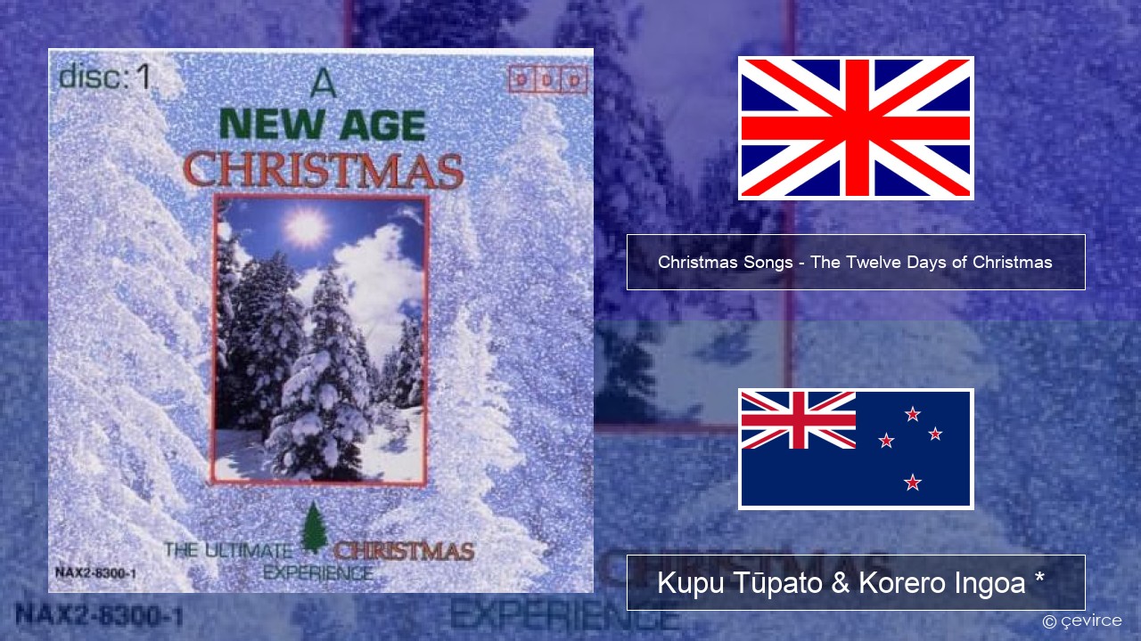 Christmas Songs – The Twelve Days of Christmas Ingoa *  Kupu Tūpato & Korero Ingoa *