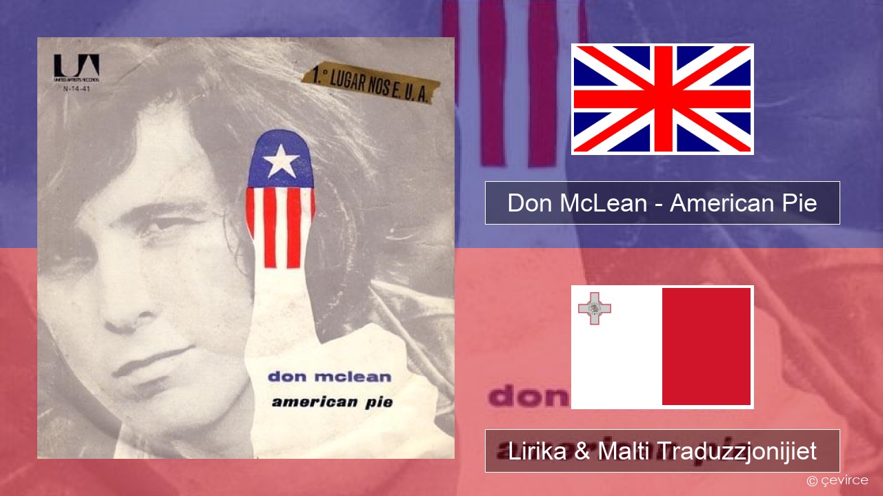 Don McLean – American Pie Ingliż Lirika & Malti Traduzzjonijiet