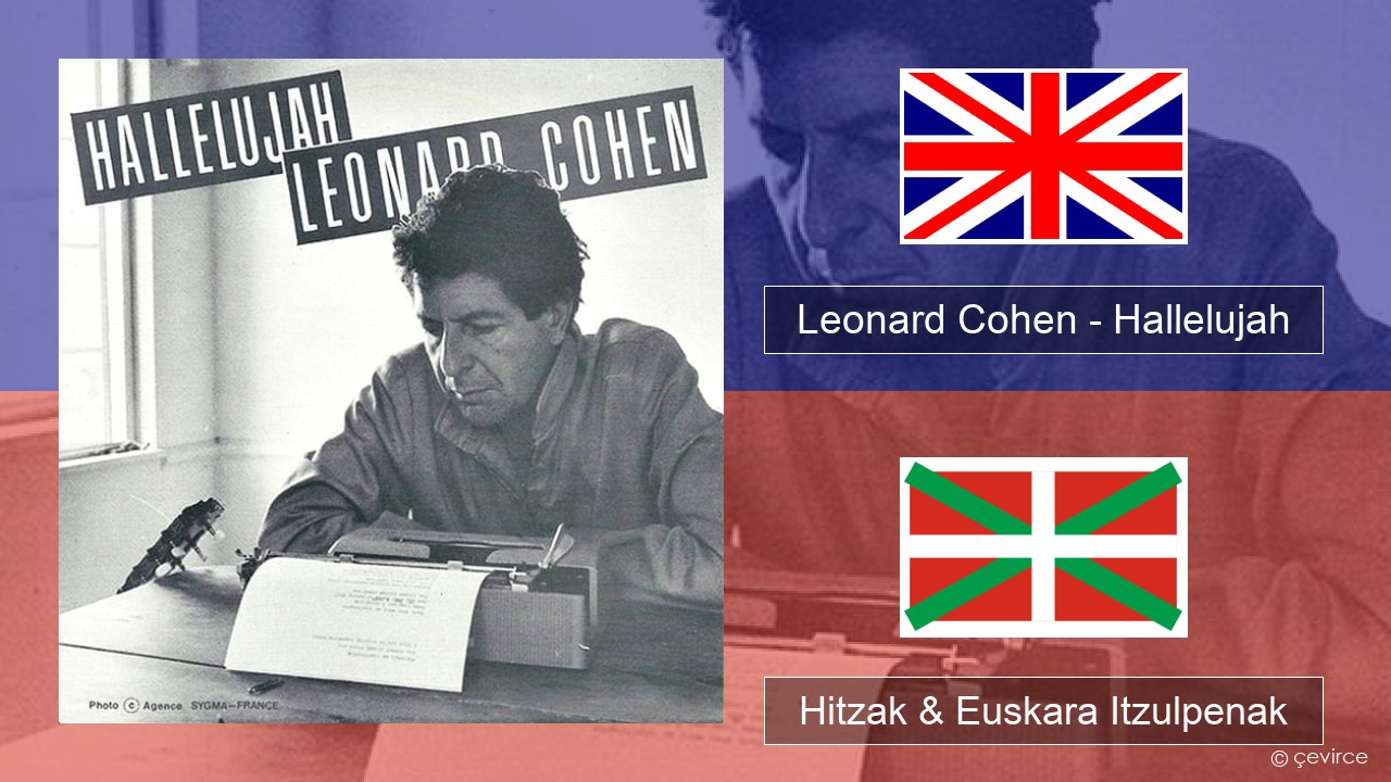 Leonard Cohen – Hallelujah Ingelesa Hitzak & Euskara Itzulpenak