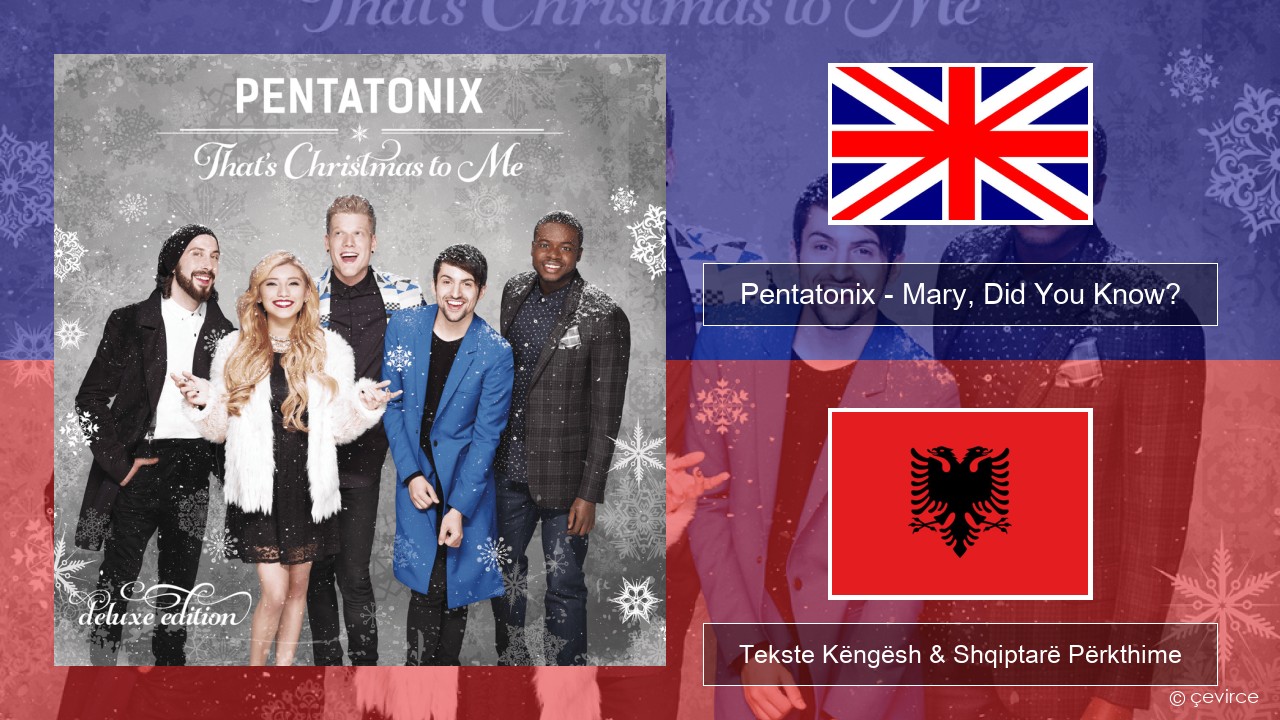 Pentatonix – Mary, Did You Know? Anglisht Tekste Këngësh & Shqiptarë Përkthime