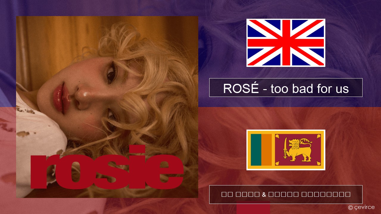 ROSÉ – too bad for us ඉංග්රීසි පද රචනය & සිංහල පරිවර්තන