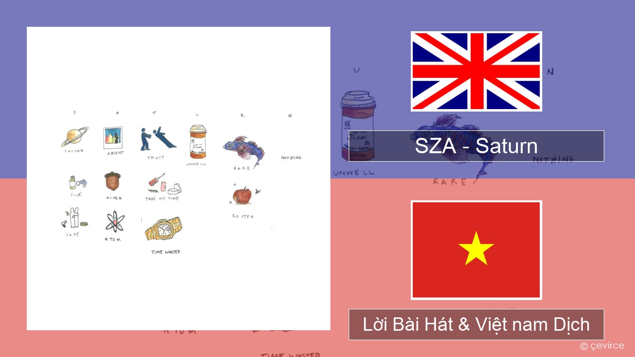 SZA – Saturn Tiếng anh Lời Bài Hát & Việt nam Dịch