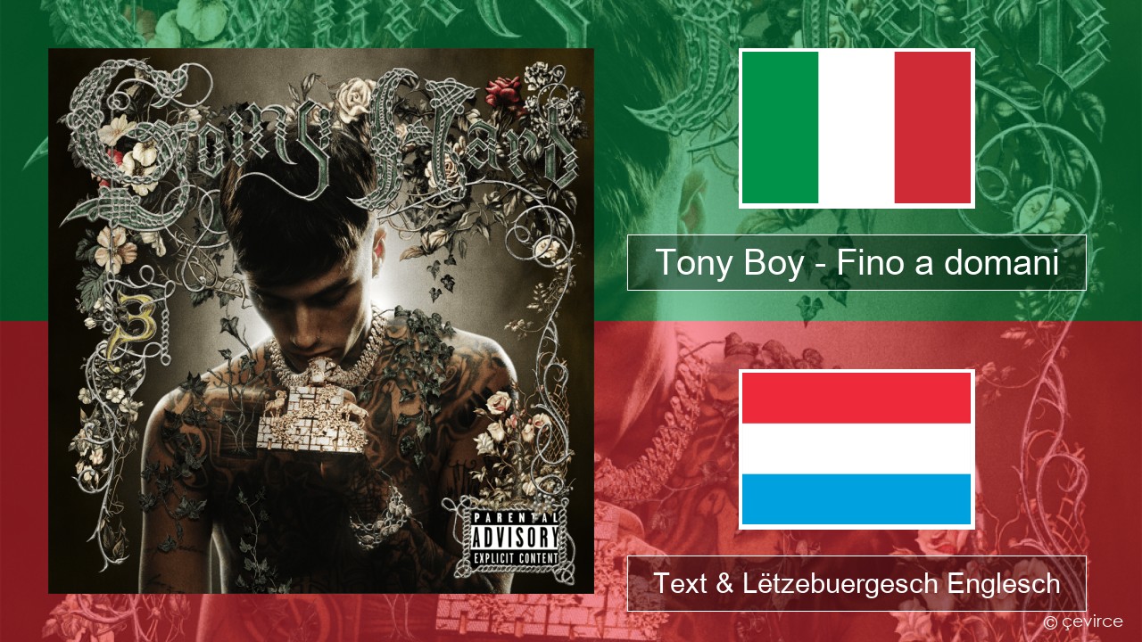 Tony Boy – Fino a domani Italienesch Text & Lëtzebuergesch Englesch