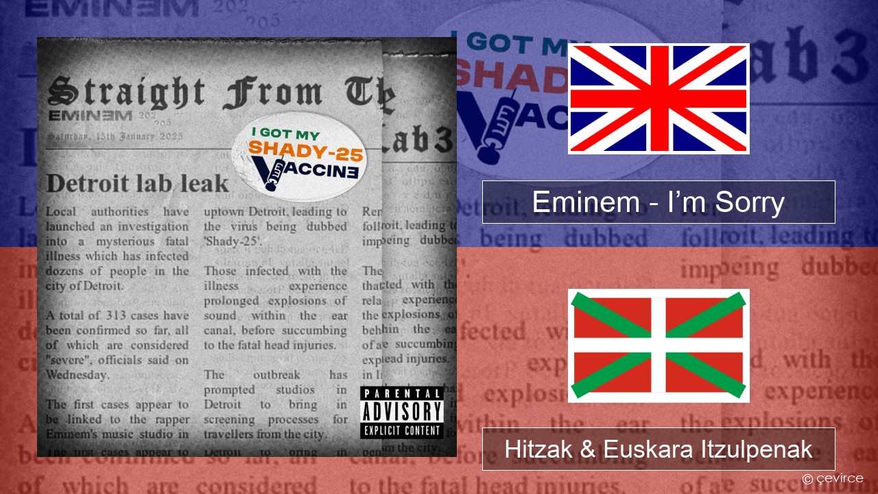 Eminem – I’m Sorry Ingelesa Hitzak & Euskara Itzulpenak