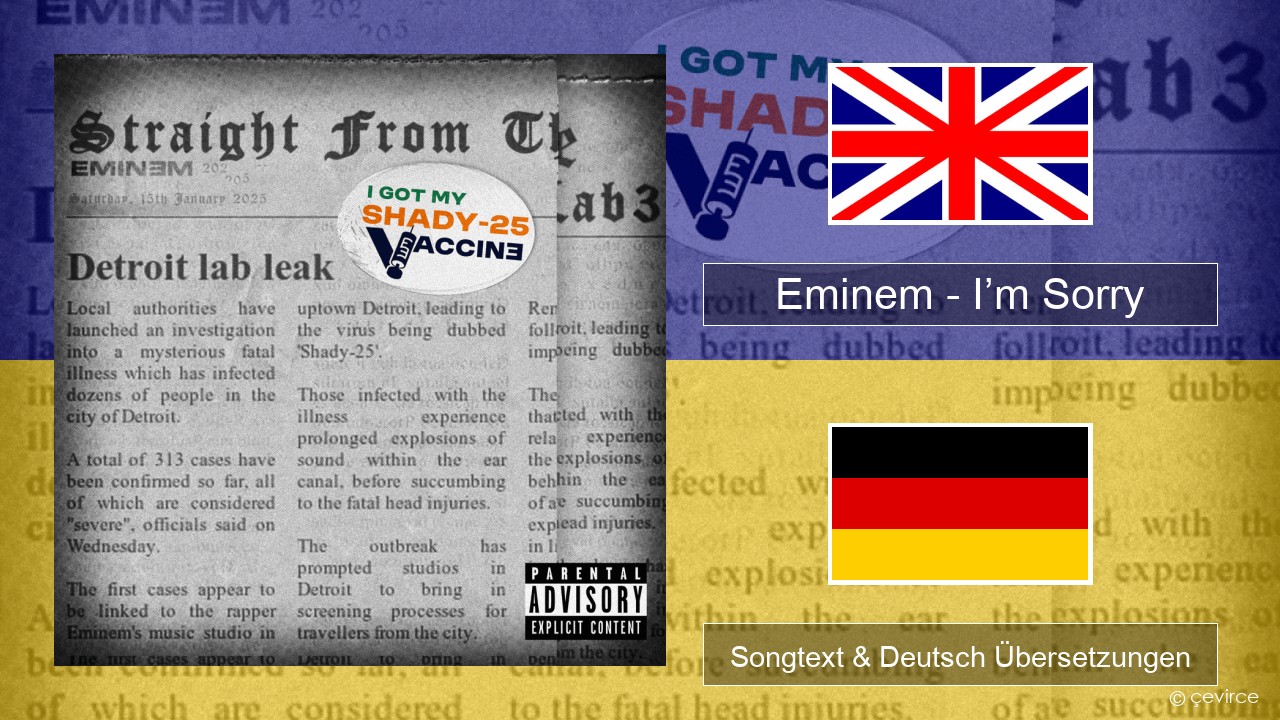 Eminem – I’m Sorry Englisch Songtext & Deutsch Übersetzungen