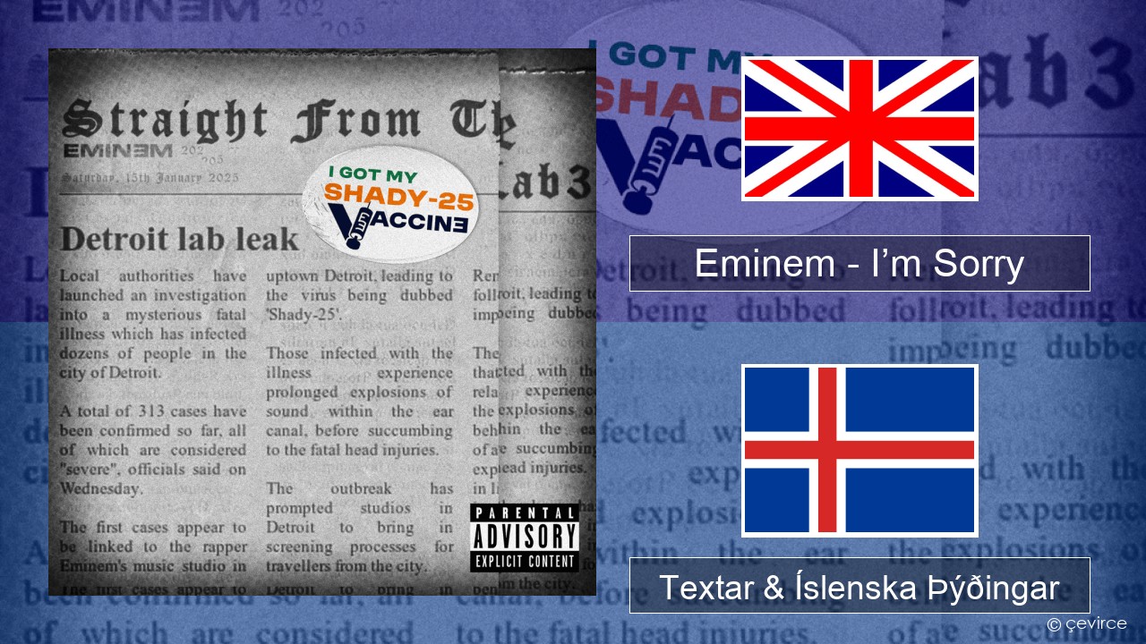 Eminem – I’m Sorry Íslenska Textar & Íslenska Þýðingar