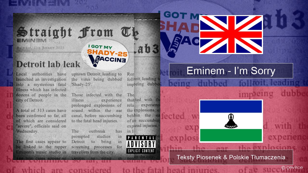 Eminem – I’m Sorry Polski Teksty Piosenek & Polskie Tłumaczenia