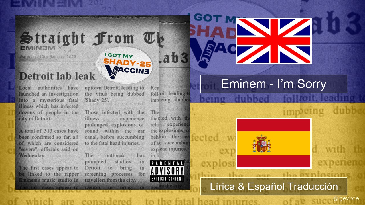 Eminem – I’m Sorry Ingl Lírica & Español Traducción