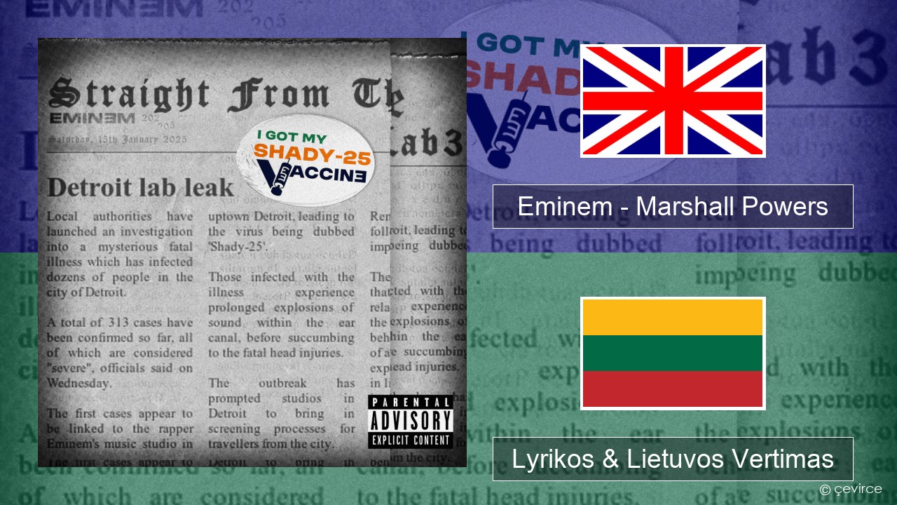 Eminem – Marshall Powers Anglų Lyrikos & Lietuvos Vertimas