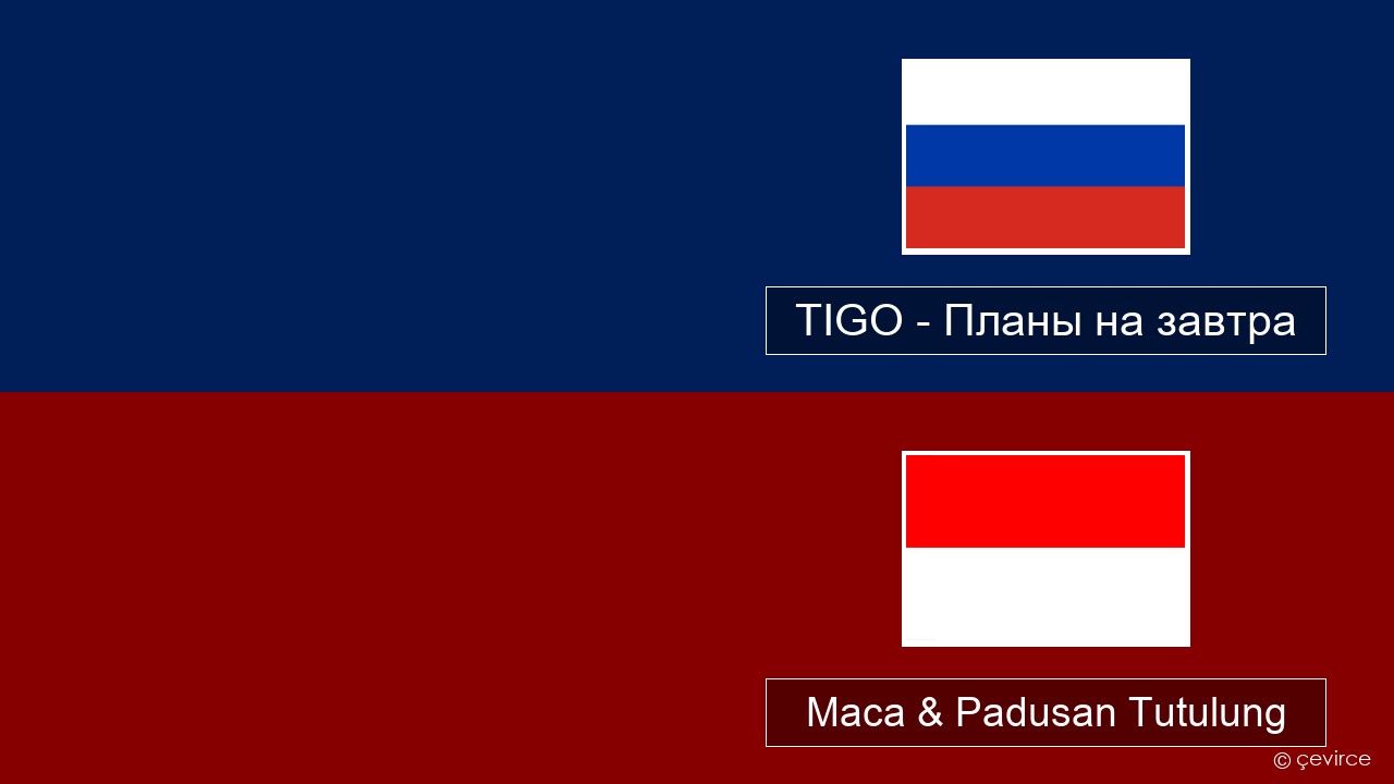 TIGO – Планы на завтра (Plans For Tomorrow) Rusia Maca & Padusan Tutulung