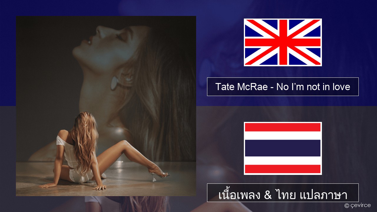 Tate McRae – No I’m not in love ภาษาไทย เนื้อเพลง & ไทย แปลภาษา