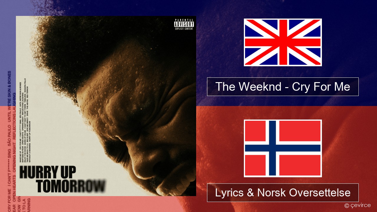 The Weeknd – Cry For Me Engelsk Lyrics & Norsk Oversettelse