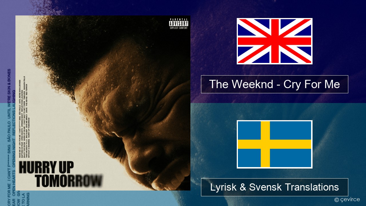 The Weeknd – Cry For Me Engelsk Lyrisk & Svensk Translations